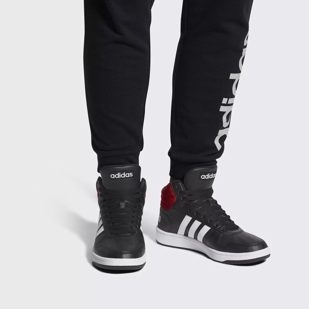 Adidas Hoops 2.0 Mid Tenis De Basketball Negros Para Hombre (MX-60699)